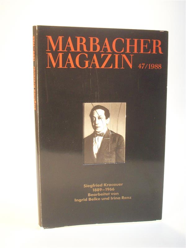 Kracauer Siegfried 1889 - 1966. Marbacher Magazin 47 / 1988.