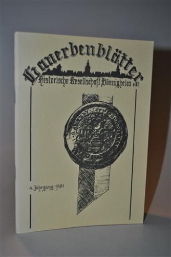 Ganerbenblätter 4. Jahrgang 1981. Bönnigheim