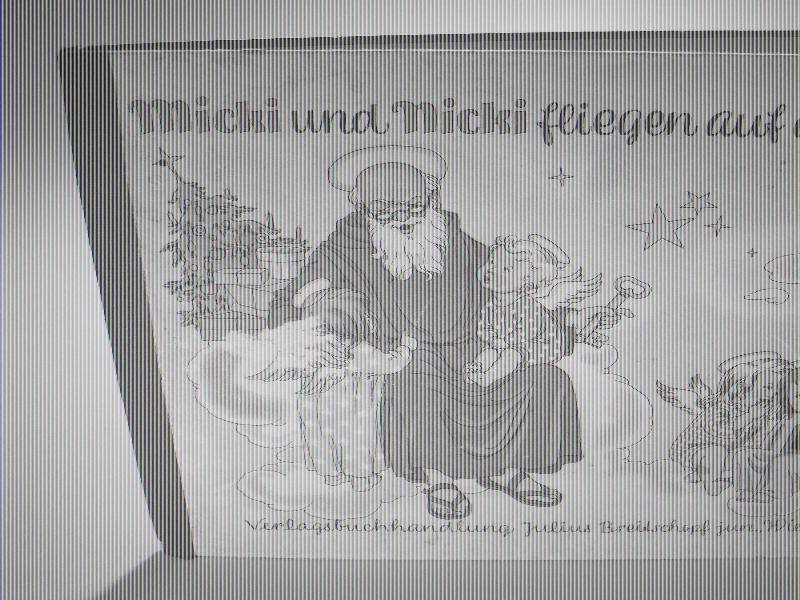 Micki und Nicki fliegen auf die Erde. Ein Weihnachtsbilderbuch von Anny Hoffmann-Hanus. Verse Helene Weilen.