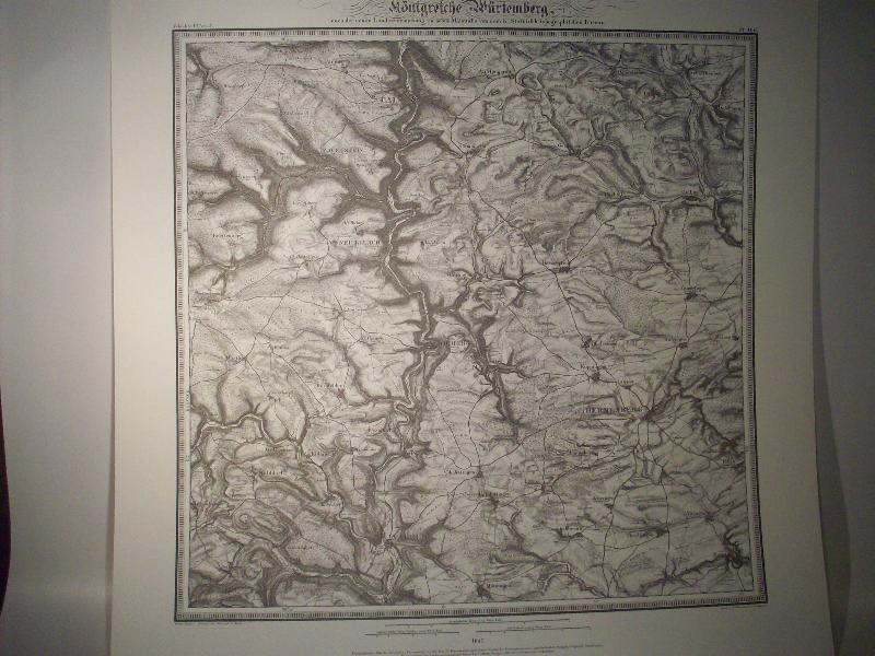 Calw. Karte von dem Königreiche Würtemberg. Blatt 23 / XLII / 1847 Topographische Atlas. Reproduktion. (Königreich Württemberg.)