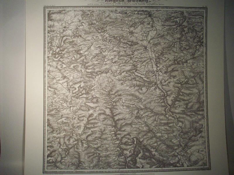 Ellwangen. Karte von dem Königreiche Würtemberg. Blatt 12 / XXV / 1838. Topographische Atlas. Reproduktion. (Königreich Württemberg.)