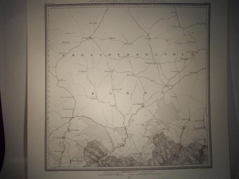 Ober Kessach. Karte von dem Königreiche Würtemberg. Blatt 1 / XLIII / 1848. Topographische Atlas. Reproduktion. (Königreich Württemberg.)