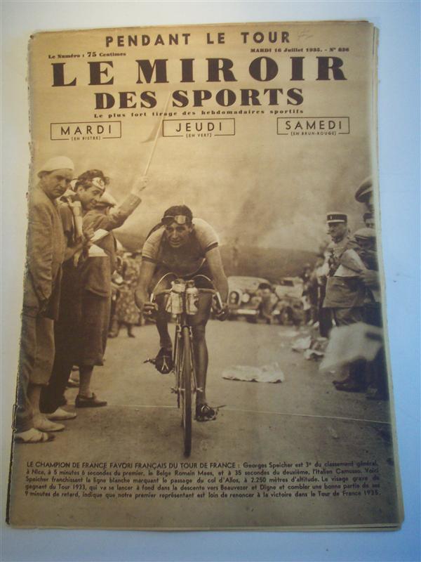 Le Miroir des Sports.  Nr. 836 vom 16.7.1935. (8. Etappe,  Grenoble - Gap, 9. Gap - Digne-les-Bains, 10. Etappe, Digne-les-Bains - Nizza). Tour de France