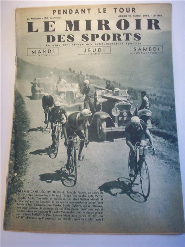 Le Miroir des Sports.  Nr. 840 vom 25.7.1935. 16. Etappe, Luchon - Pau. Tour de France