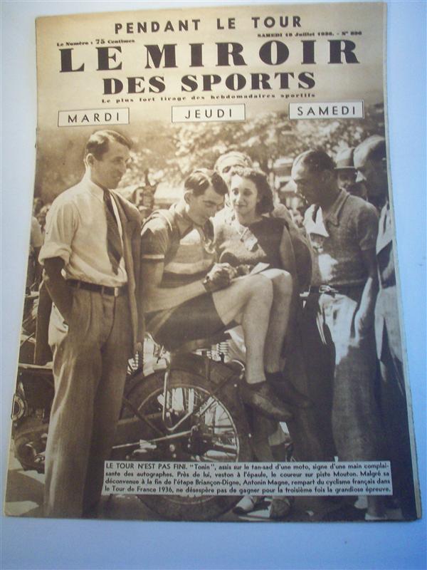 Le Miroir des Sports.  Nr. 896 vom 13.7.1936. 8. Etappe, Grenoble - Briançon, 9. Etappe,  Briançon - Digne-les-Bains. Tour de France