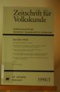 Zeitschrift für Volkskunde. Halbjahresschrift der Deutschen Gesellschaft für Volkskunde. 94. Jg. 1998 / I.Halbjahresband