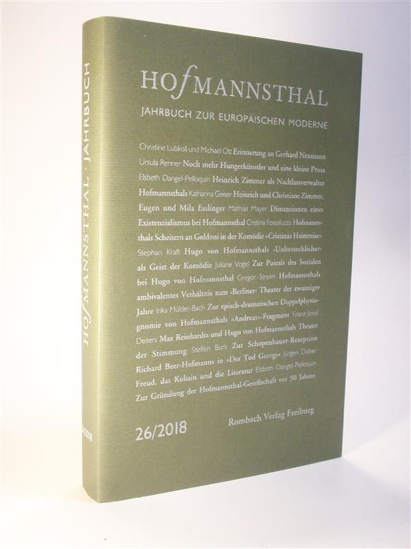 Hofmannsthal - Jahrbuch zur europäischen Moderne. 26 / 2018