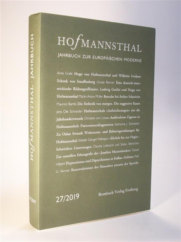 Hofmannsthal - Jahrbuch zur europäischen Moderne. 27 / 2019