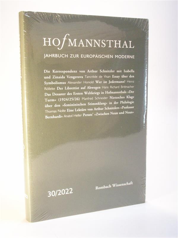 Hofmannsthal - Jahrbuch zur europäischen Moderne. 30 / 2022