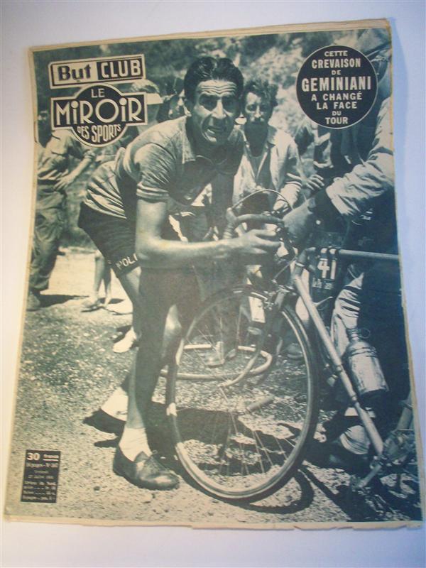Nr. 307, 27. Juillet 1951. Cette Crevaison de Geminiani a change la face du Tour. Tour de France 1951. 19. Etappe: Marseille - Gap, 20. Etappe: Gap - Briançon. 21. Etappe: Briançon - Aix-les-Bains