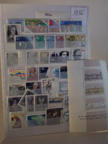 Deutschen Bundespost / Bund BRD Jahrgang 1986 postfrisch/ komplett