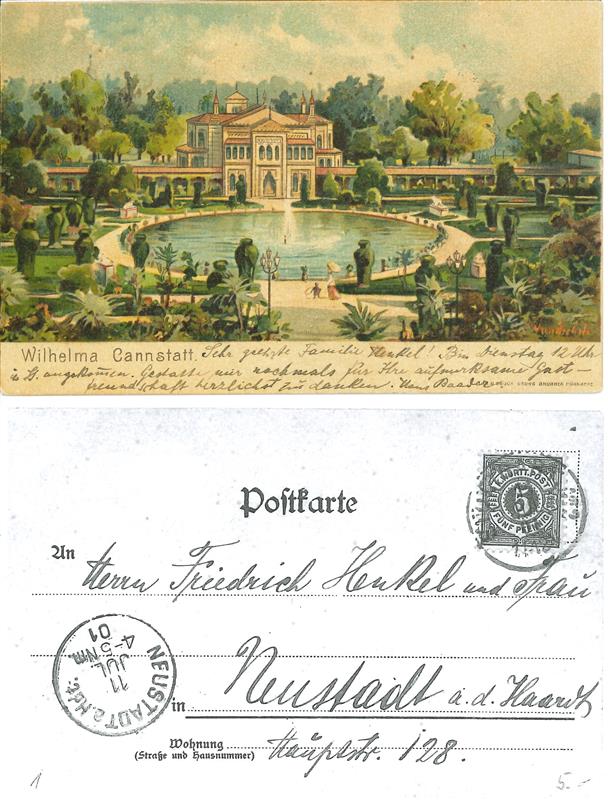 Ansichtskarte / Postkarte / Künstlerkarte Stuttgart - Cannstatt. Wilhelma-Cannstatt.