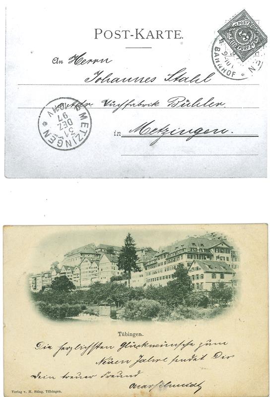 Ansichtskarte / Postkarte / Fotokarte. Tübingen. Stadtansicht 1897