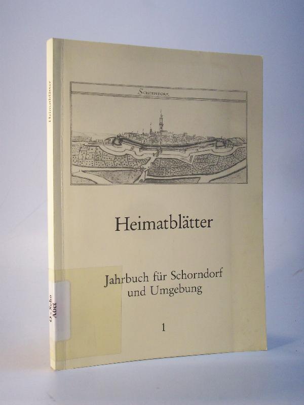 Jahrbuch für Schorndorf und Umgebung. Heimatblätter Band 1. 1983