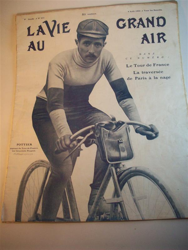 La Vie au Grand Air. Nr. 411, 4 Aout 1906. Le Tour de France. La derniere Etape. Titelbild Rene Pottier.