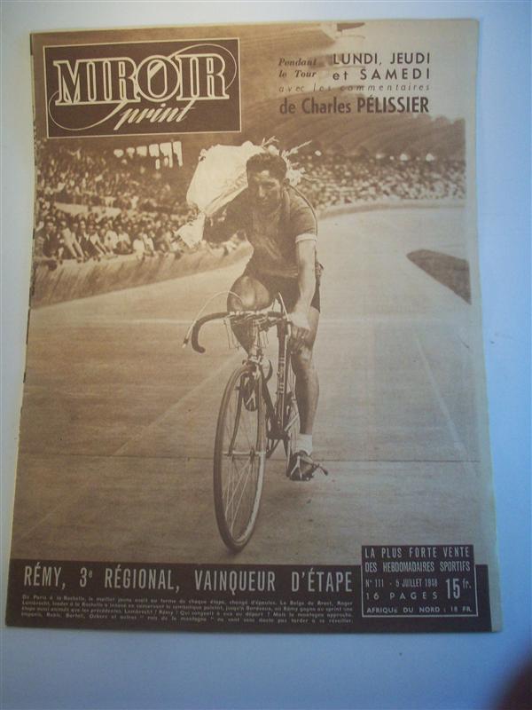 Miroir sprint 1948. Nr. 111. 5. Juillet 1948. Remy, 3e regional, Vainqueur d Etape. 4. Etappe: Nantes  La Rochelle, 5. Etappe: La Rochelle - Bordeaux. Tour de France 