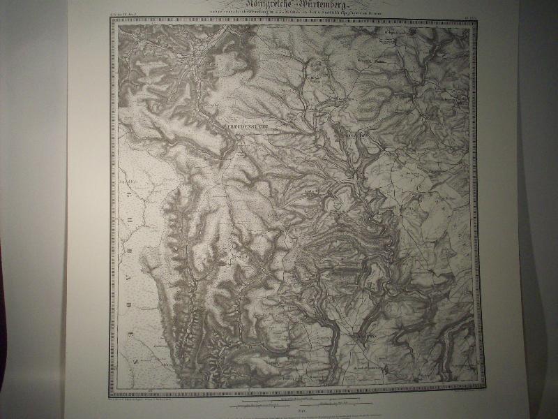 Freudenstadt. Karte von dem Königreiche Würtemberg. Blatt 30 / XLIX / 1849 Topographische Atlas. Reproduktion. (Königreich Württemberg.)