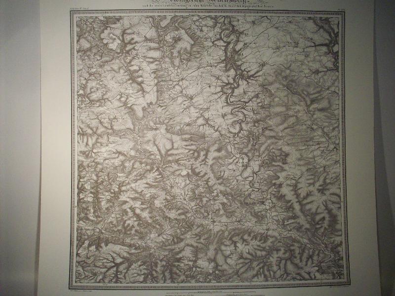 Hall. Karte von dem Königreiche Würtemberg. Blatt 11 / XXX / 1841. Topographische Atlas. Reproduktion. (Königreich Württemberg.)