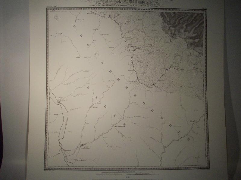 Kniebis. Karte von dem Königreiche Würtemberg. Blatt 29 / XLV / 1848 Topographische Atlas. Reproduktion. (Königreich Württemberg.)