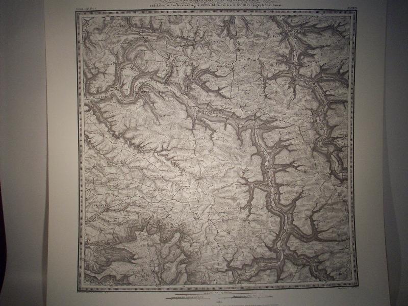 Künzelsau. Karte von dem Königreiche Würtemberg. Blatt 6 / XXXVII / 1845. Topographische Atlas. Reproduktion. (Königreich Württemberg.)