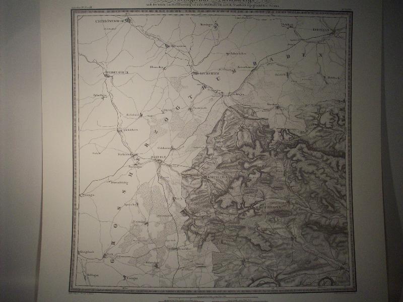 Maulbronn. Karte von dem Königreiche Würtemberg. Blatt 8 / XXXVI / 1845. Topographische Atlas. Reproduktion. (Königreich Württemberg.)