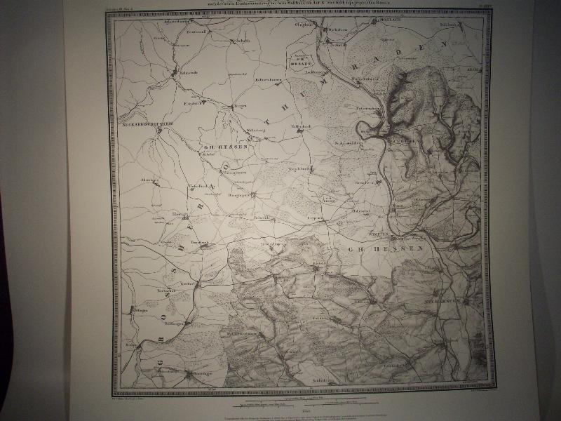 Neckarsulm. Karte von dem Königreiche Würtemberg. Blatt 4 / XXXV / 1844. Topographische Atlas. Reproduktion. (Königreich Württemberg.)