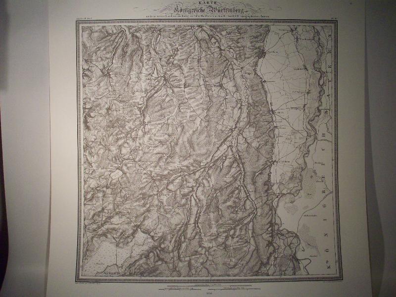 Ochsenhausen. Karte von dem Königreiche Würtemberg. Blatt 48 / XV / 1836 Topographische Atlas. Reproduktion. (Königreich Württemberg.)