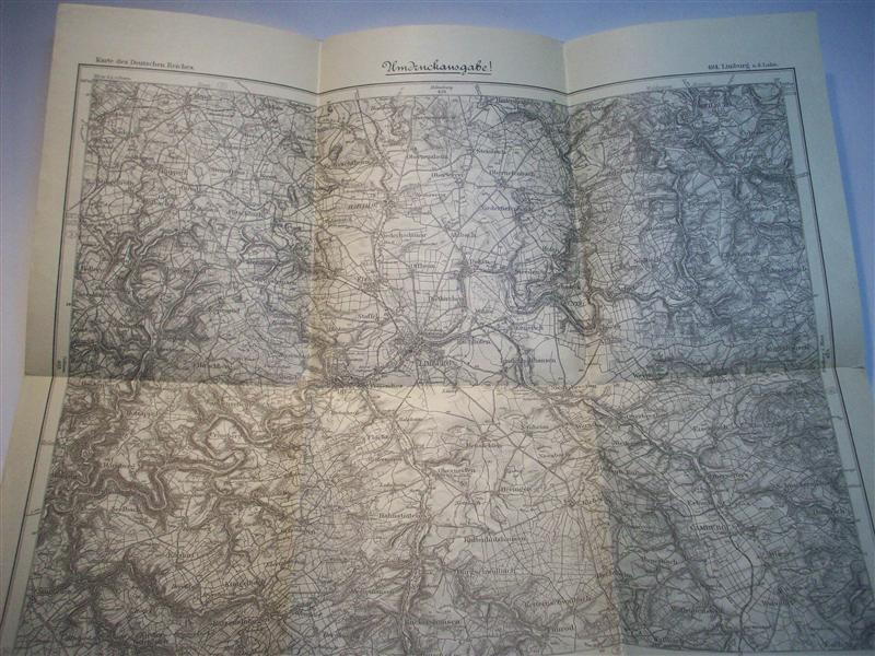 Umdruckausgabe 484 Limburg a.d. Lahn. Karte des Deutschen Reiches.