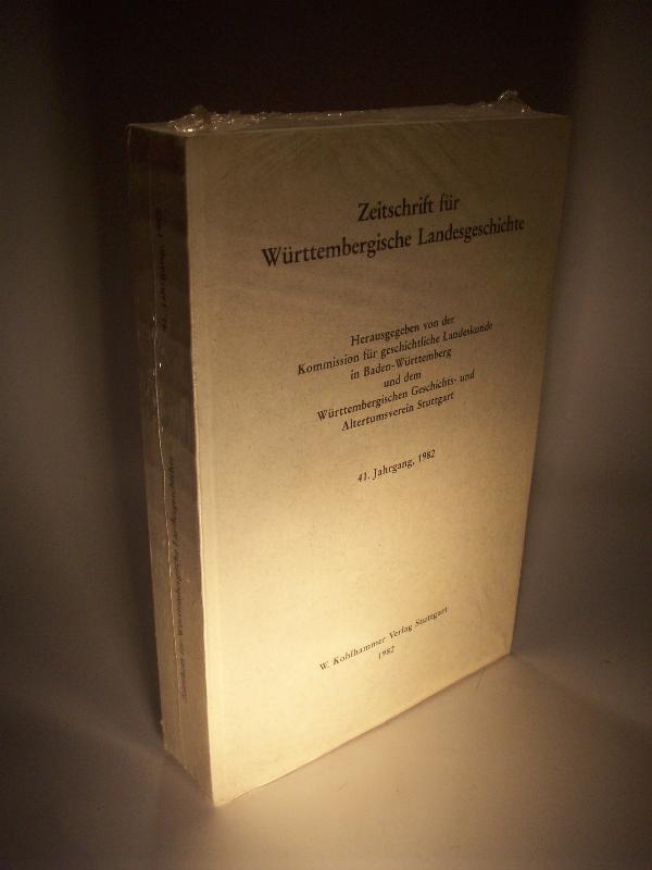 Zeitschrift für Württembergische Landesgeschichte. 41. Jahrgang 1982. Festschrift für Hansmartin Decker-Hauff zum 65. Geburtstag Band II.