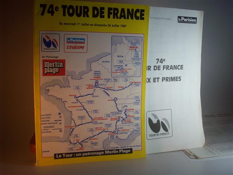 74e Tour de France. du 1 au 26 Juillet 1987. (Programme Officiel). (Offizielles Handbuch zur Tour.) Beiheft - Prix et Primes