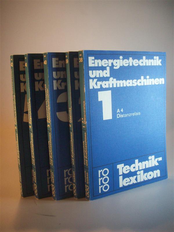 Lueger Lexikon der Technik. Energietechnik und Kraftmaschinen von A-Z. Techniklexikon 5 Bände.