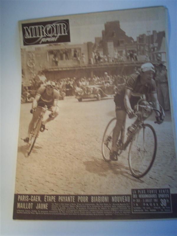 Nr. 265. 9. Juillet 1951.Paris - Caen, Etape payante pour Biagioni nouveau Maillot Jaune. Tour de France 1951. 3. Etappe: Gent - Le Treport. 4. Etappe: Le Tréport – Paris. 5. Etappe: Paris - Caen
