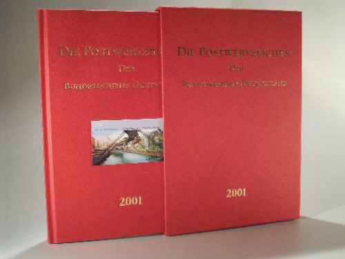 Die Postwertzeichen der Bundesrepublik Deutschland 2001. Buch im Schuber, Jahrbuch BRD. Postfrisch. Jahresammlung