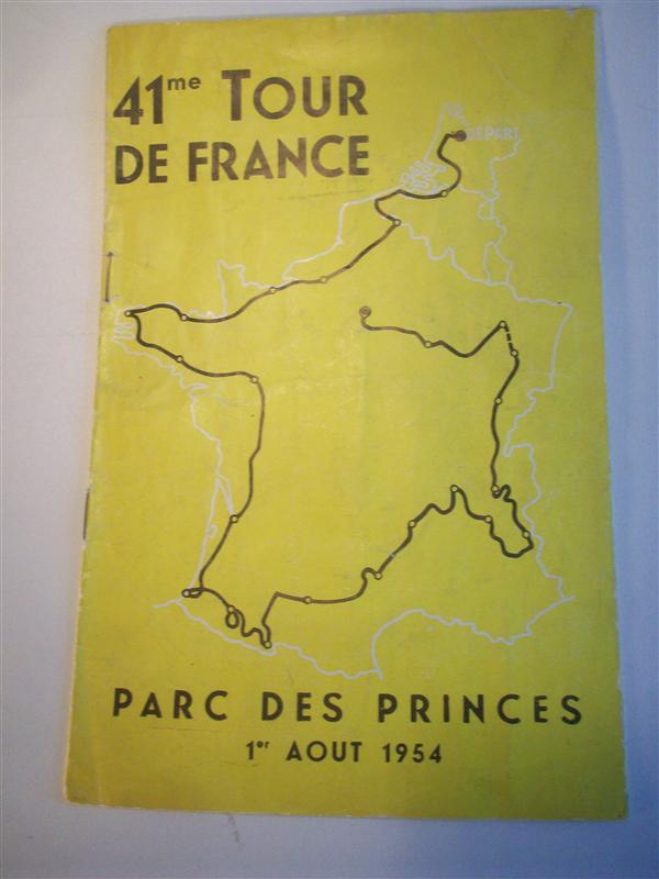 41. Tour de France. Parc des Princes. 1. Aout 1954. Programme Officiel. 