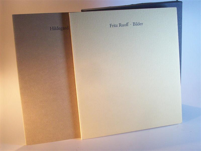 Blicke und Bilder. 2 Bände im Schuber. Fritz Ruoff Bilder Aquarelle Hildegard Ruoff Blicke Asphaltcollagen. signiert