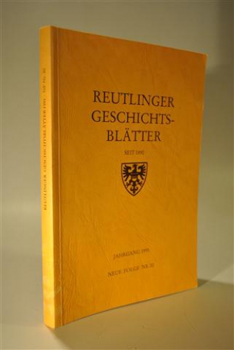 Reutlinger Geschichtsblätter 1991. Neue Folge  Nr. 30.