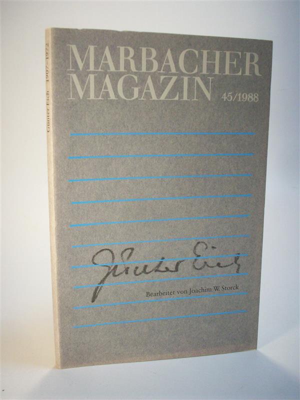 Günter Eich. Marbacher Magazin 45 / 1988.
